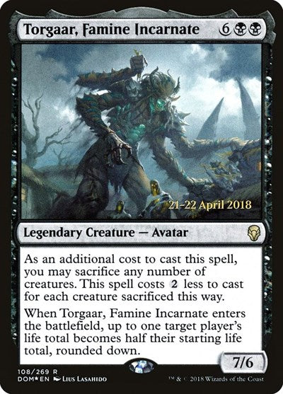 Torgaar, Famine Incarnate (Promos: Prerelease Cards) Medium Play Foil