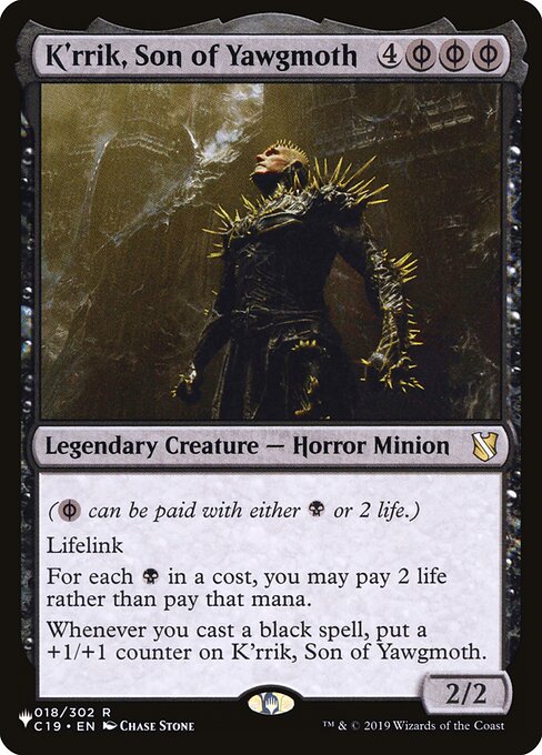 K'rrik, Son of Yawgmoth (The List) Light Play