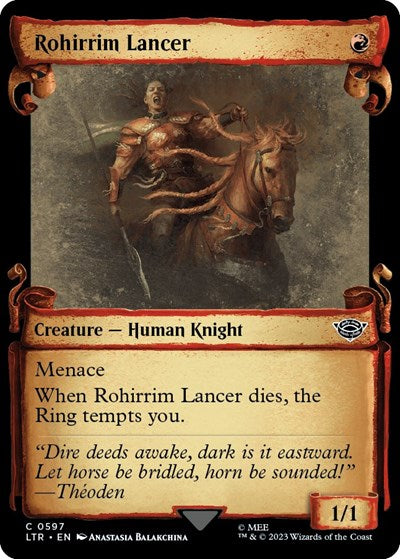 Rohirrim Lancer (Showcase Scrolls) (Universes Beyond: The Lord of the Rings: Tales of Middle-earth) Near Mint Foil