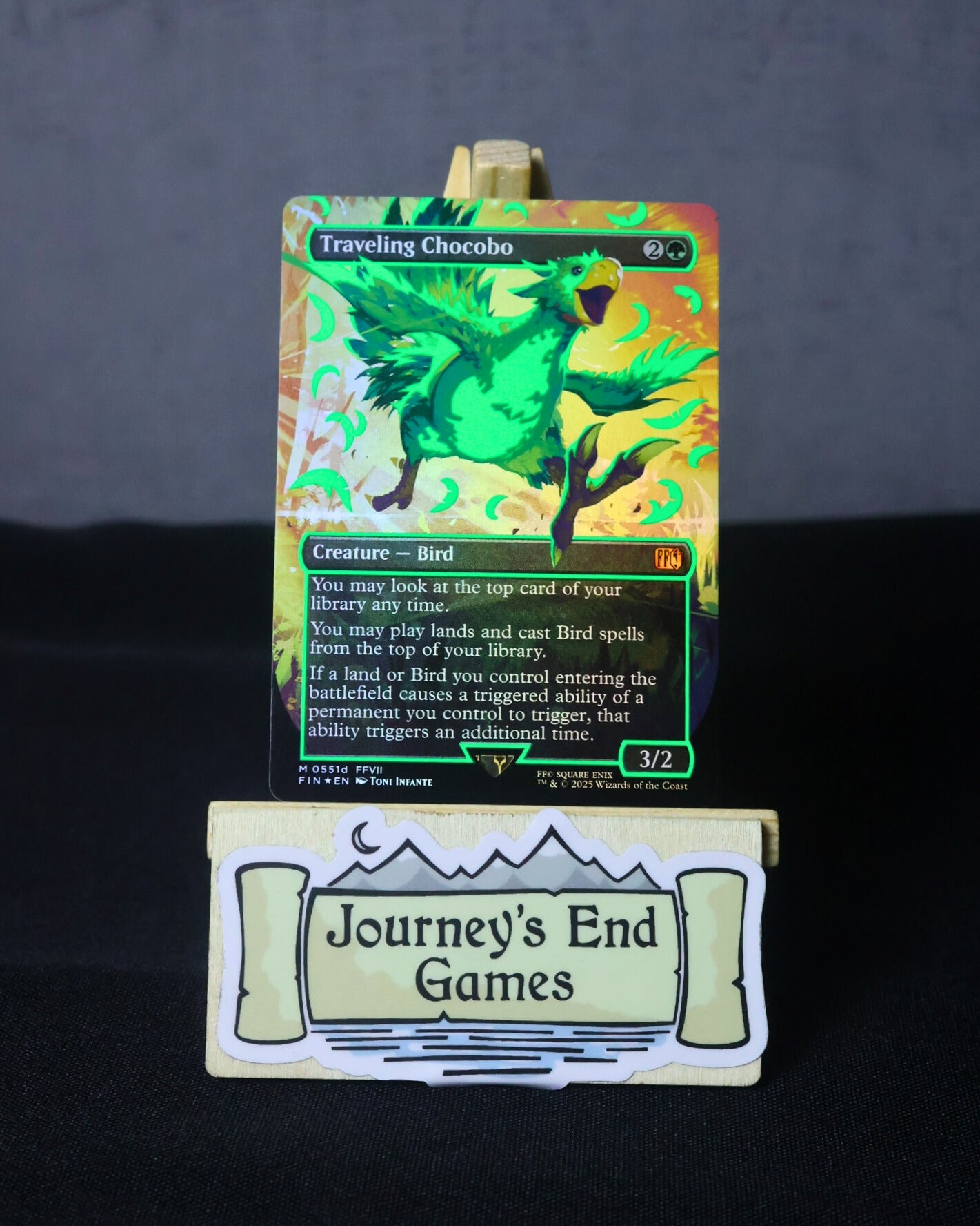 Traveling Chocobo (Borderless) (Neon Ink Green) (Universes Beyond: FINAL FANTASY) Near Mint Foil
