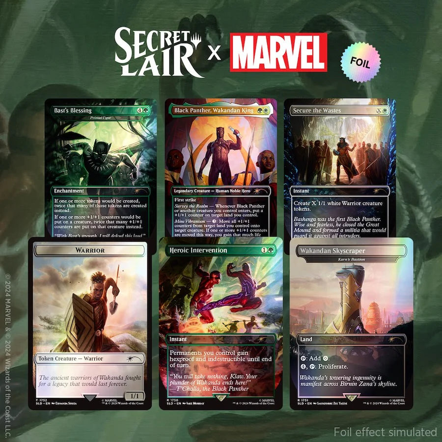 Secret Lair Drop x Marvel - Black Panther - Rainbow Foil