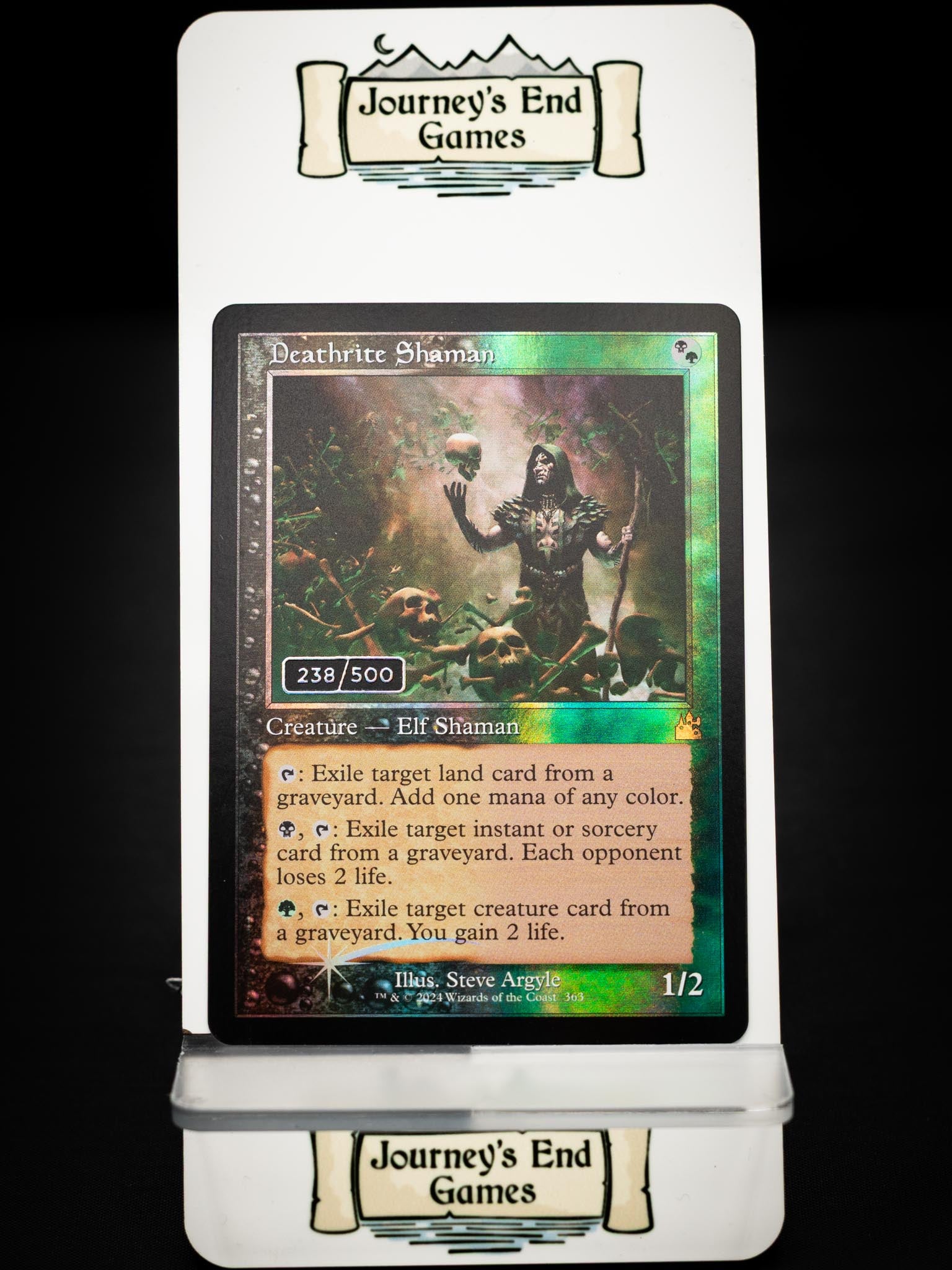 Deathrite Shaman (Retro Frame) (Serial Numbered) (Ravnica Remastered) Near Mint Foil
