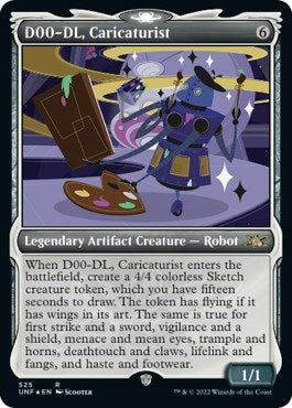 D00-DL, Caricaturist (Showcase) (Galaxy Foil) (Unfinity) Near Mint Foil