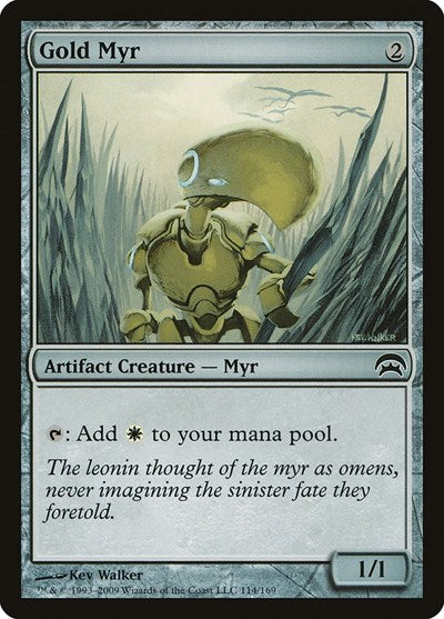 Gold Myr (Planechase) Medium Play