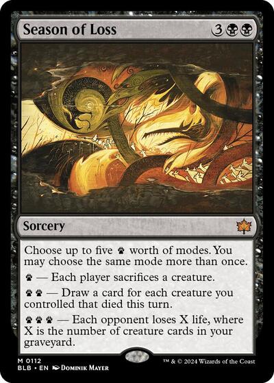 Season of Loss (Bloomburrow) Medium Play Foil