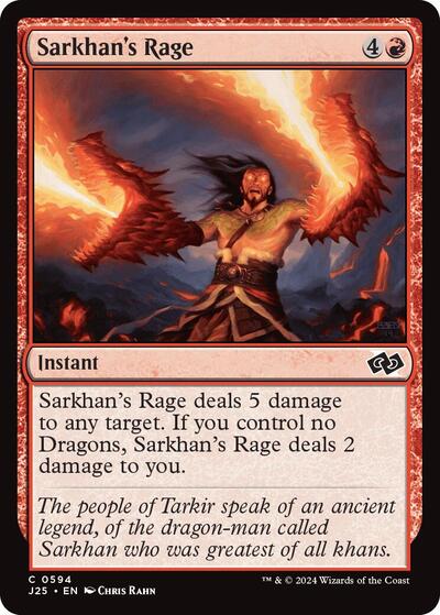 Sarkhan's Rage (Foundations Jumpstart) Light Play