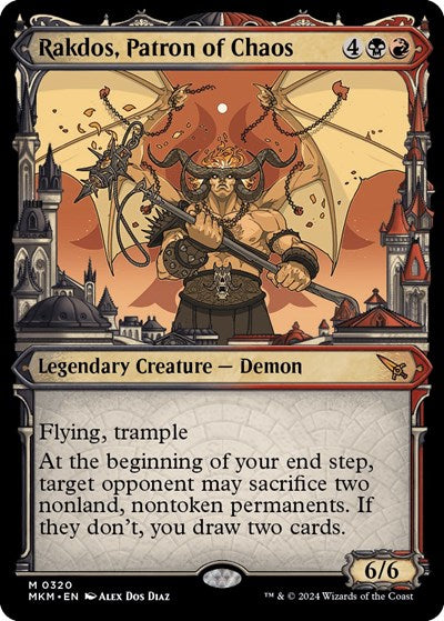 Rakdos, Patron of Chaos (Showcase) (0320) (Murders at Karlov Manor) Damaged / Poor Foil