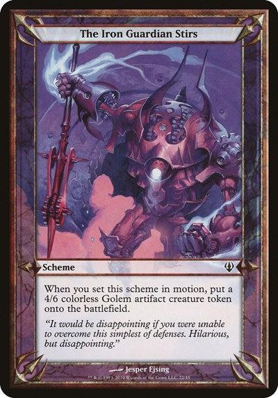 The Iron Guardian Stirs (Archenemy) (Oversize Cards) Near Mint