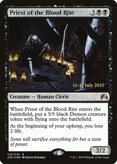 Priest of the Blood Rite (Promos: Prerelease Cards) Light Play Foil