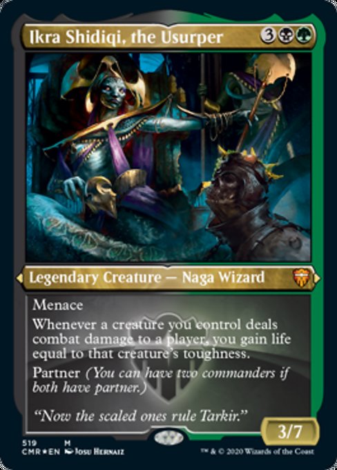 Ikra Shidiqi, the Usurper (Foil Etched) (Commander Legends) Light Play Foil