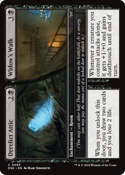 Derelict Attic / Widow's Walk (Duskmourn: House of Horror) Light Play Foil