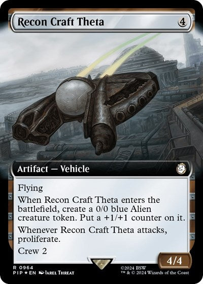 Recon Craft Theta (Extended Art) (Surge Foil) (Universes Beyond: Fallout) Light Play Foil