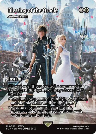 Blessing of the Oracle - Akroma's Will (Showcase) (Universes Beyond: FINAL FANTASY: Through the Ages) Near Mint