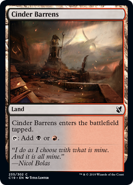 Cinder Barrens (Commander 2019) Light Play