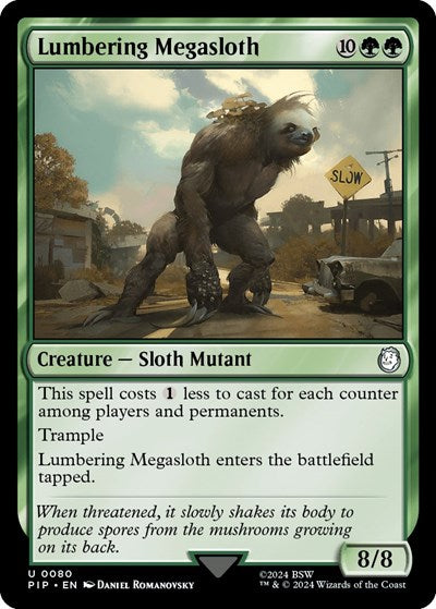 Lumbering Megasloth (Universes Beyond: Fallout) Light Play Foil