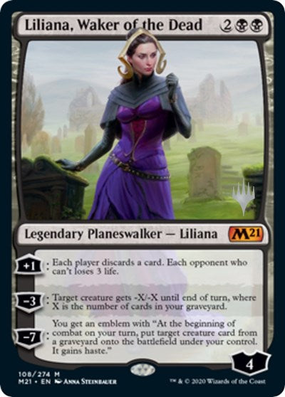 Liliana, Waker of the Dead (Promo Pack: Core Set 2021) Light Play