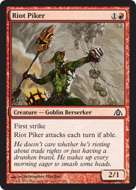 Riot Piker (Dragon's Maze) Light Play Foil