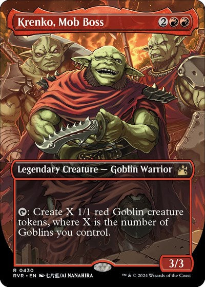 Krenko, Mob Boss (Anime Borderless) (Ravnica Remastered) Light Play Foil