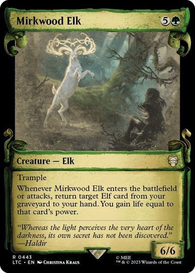 Mirkwood Elk (Showcase Scrolls) (Commander: The Lord of the Rings: Tales of Middle-earth) Near Mint Foil