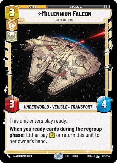 Millennium Falcon Piece of Junk (Spark of Rebellion) Near Mint Foil