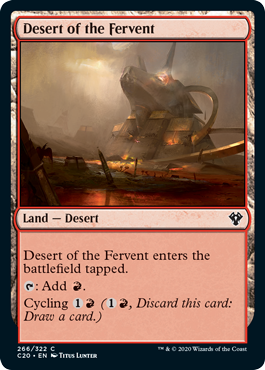 Desert of the Fervent (Commander 2020 Ikoria) Light Play