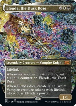 Elenda, the Dusk Rose (Borderless) (Double Masters 2022) Light Play Foil