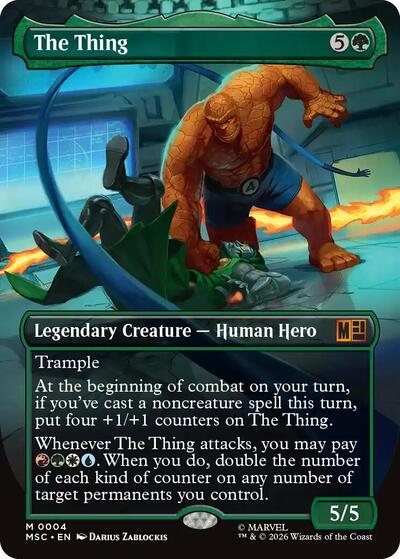 The Thing (Borderless) (Commander: Marvel Super Heroes) Near Mint Foil