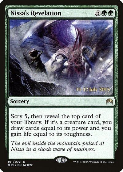 Nissa's Revelation (Promos: Prerelease Cards) Heavy Play Foil