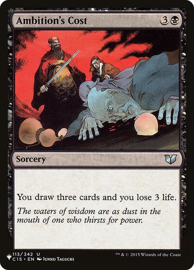 Ambition's Cost (The List) Light Play