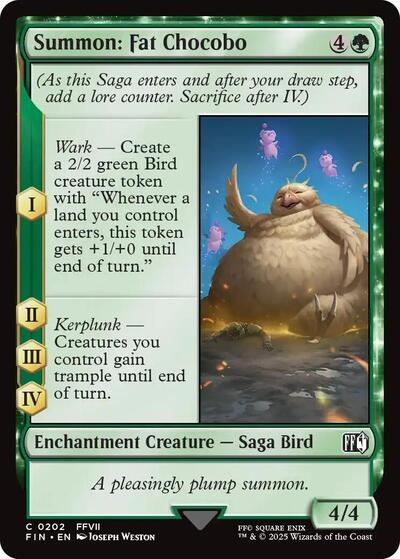 Summon: Fat Chocobo (Universes Beyond: FINAL FANTASY) Light Play Foil