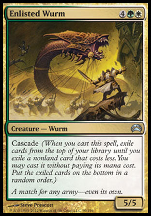 Enlisted Wurm (Planechase 2012) Medium Play