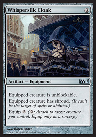 Whispersilk Cloak (Magic 2011 Core Set) Near Mint Foil