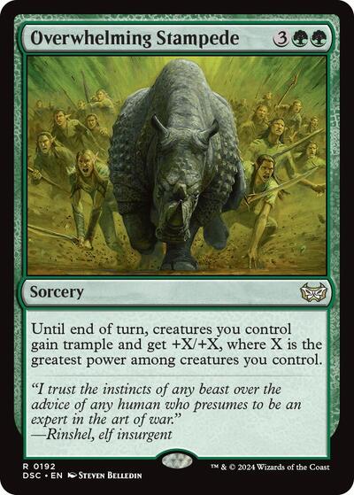 Overwhelming Stampede (Commander: Duskmourn: House of Horror) Light Play