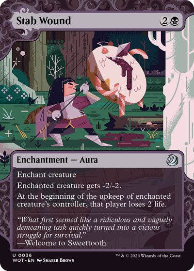 Stab Wound (Wilds of Eldraine: Enchanting Tales) Near Mint Foil