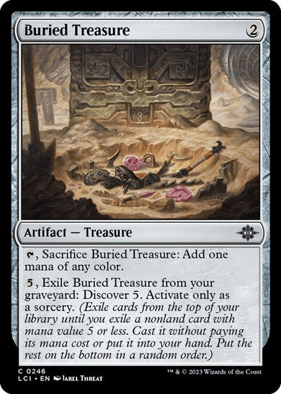 Buried Treasure (The Lost Caverns of Ixalan) Light Play Foil