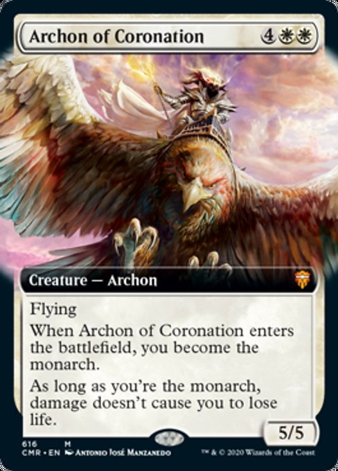 Archon of Coronation (Extended Art) (Commander Legends) Near Mint Foil