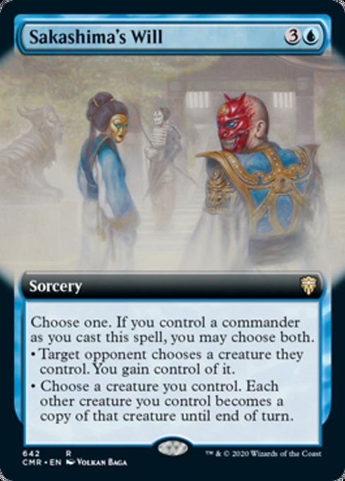 Sakashima's Will (Extended Art) (Commander Legends) Medium Play