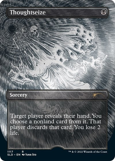 Thoughtseize (Borderless) (Foil Etched) (Secret Lair) Near Mint Foil