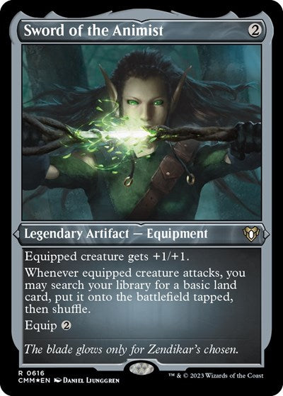 Sword of the Animist (Foil Etched) (Commander Masters) Near Mint Foil