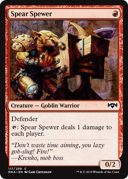 Spear Spewer (Ravnica Allegiance) Light Play Foil