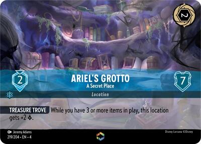 Ariel's Grotto - A Secret Place (Enchanted) (Ursula's Return) Near Mint Holofoil