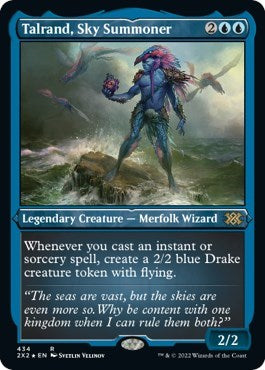 Talrand, Sky Summoner (Foil Etched) (Double Masters 2022) Light Play Foil