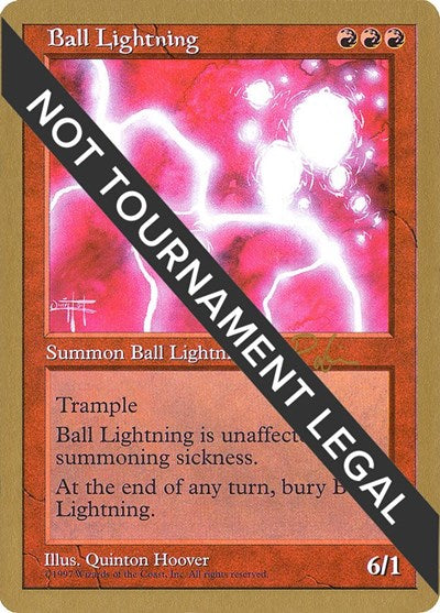 Ball Lightning - 1998 Ben Rubin (5ED) (World Championship Decks) Medium Play