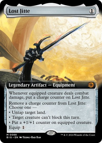 Lost Jitte (Extended Art) (Outlaws of Thunder Junction: The Big Score) Near Mint Foil