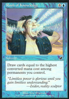 Rush of Knowledge (Scourge) Medium Play Foil