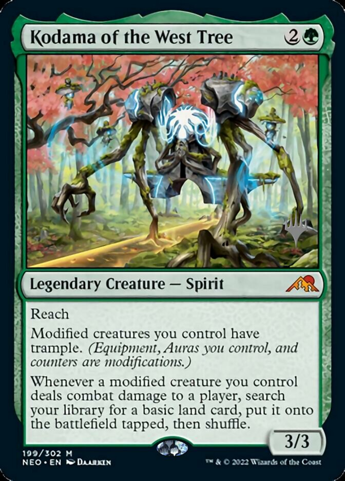 Kodama of the West Tree (Promo Pack: Kamigawa: Neon Dynasty) Light Play