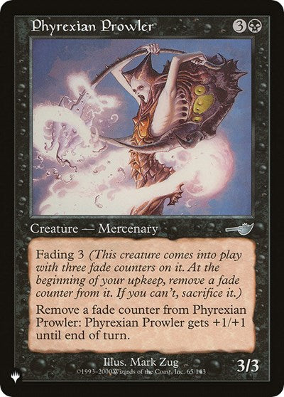 Phyrexian Prowler (The List) Light Play