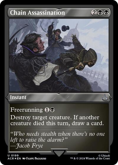 Chain Assassination (Foil Etched) (Universes Beyond: Assassin's Creed) Light Play Foil
