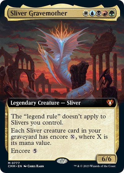 Sliver Gravemother (Extended Art) (Commander Masters) Light Play