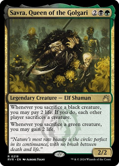 Savra, Queen of the Golgari (Ravnica Remastered) Near Mint Foil